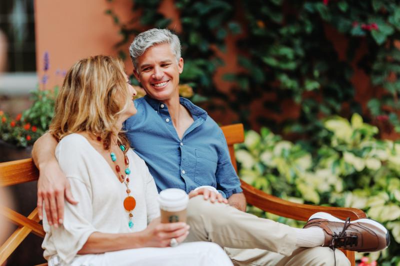 Couple - On A Bench Marriott's Grande Vista